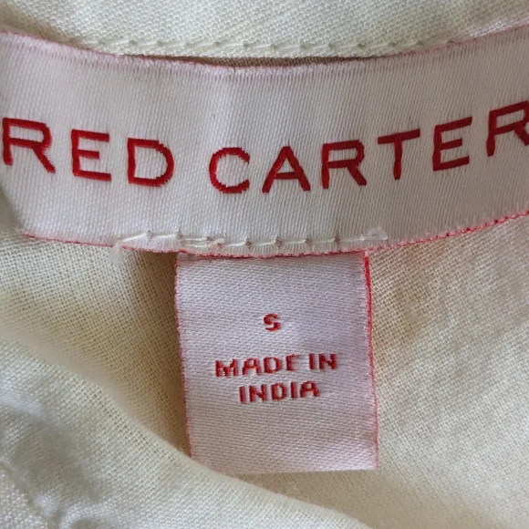 Anthropologie Red Carter Embroidered Lemon Ruffle Wide leg Flare Jumpsuit SMALL - Picture 11 of 15